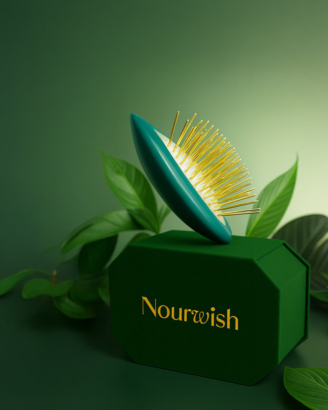 Nourwish Halo Crown Gold Scalp Brush