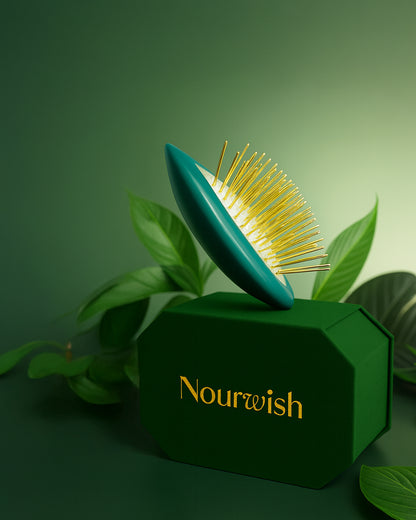 Nourwish Halo Crown Gold Scalp Brush